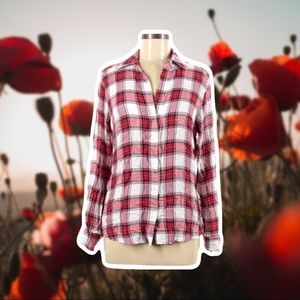 Sam Edelman | Plaid Button Down Top